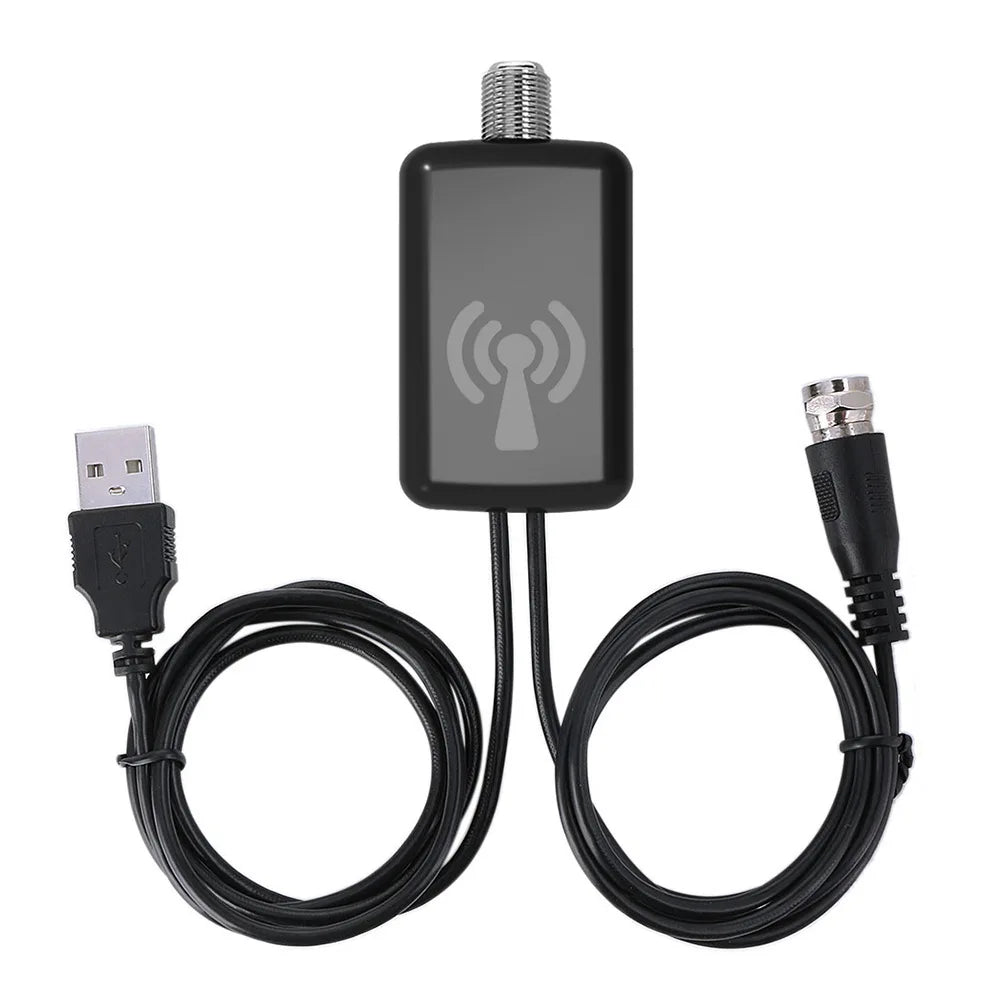 Indoor TV Antenna Amplifier CATV Signal Booster for HD TV Antenna with USB Power Supply Easy Installtion Gain 25dB
