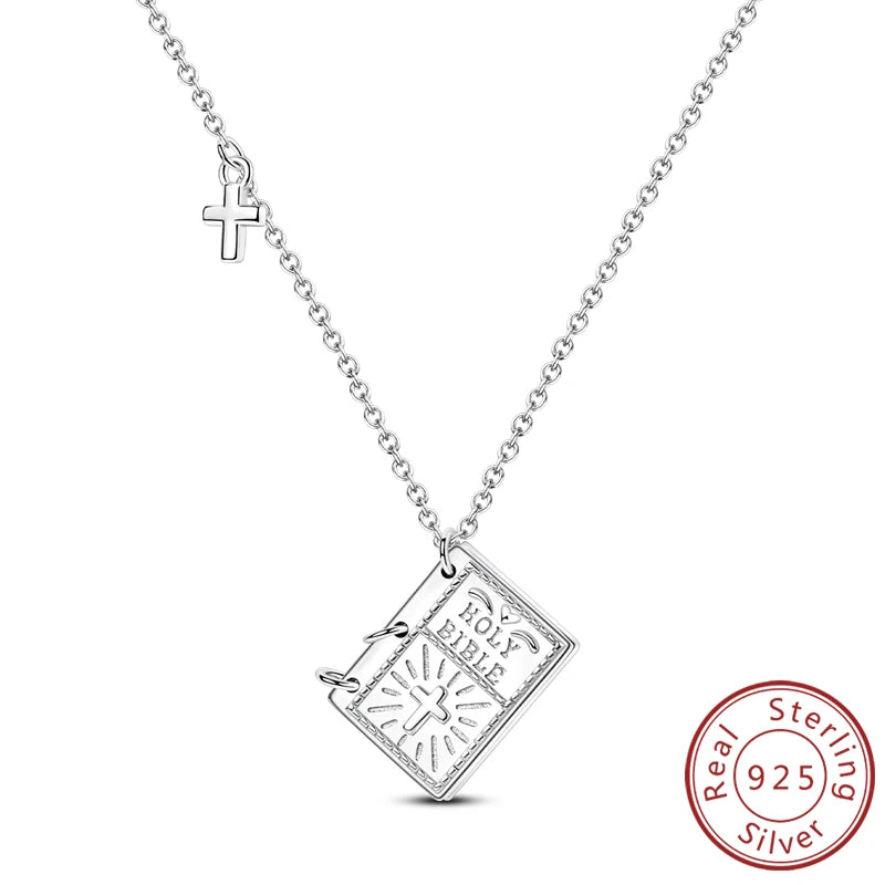 Necklace 925 Sterling Silver Butterfly Love Heart Bear Classic Simple Adjustable Necklace For Women Girl Fashion Jewelry Gifts