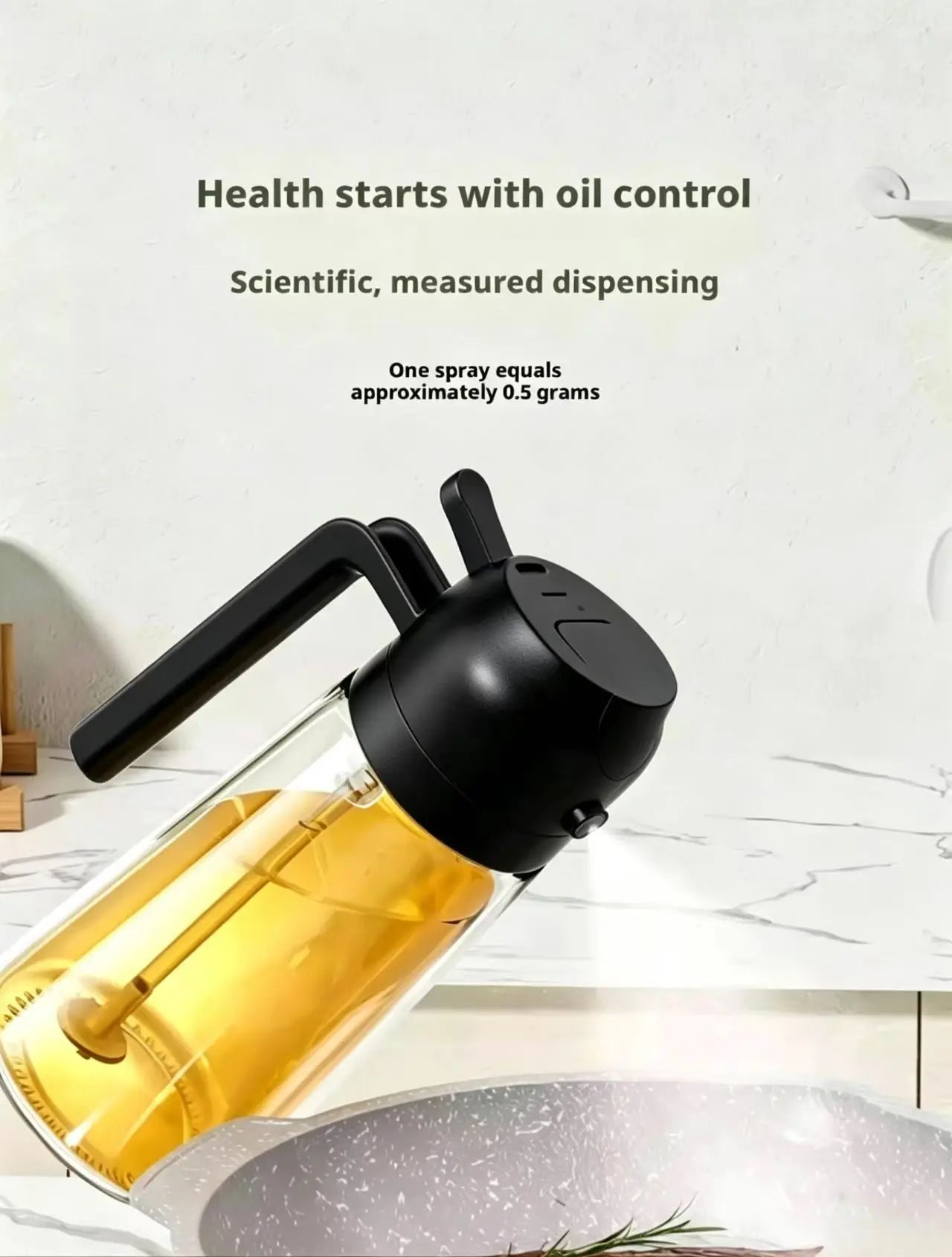 Commercial Grade Glass Spray Oil Pot for Catering Household Seasoning Oil Bottle for Baking Homestyle Cooking Sprayer