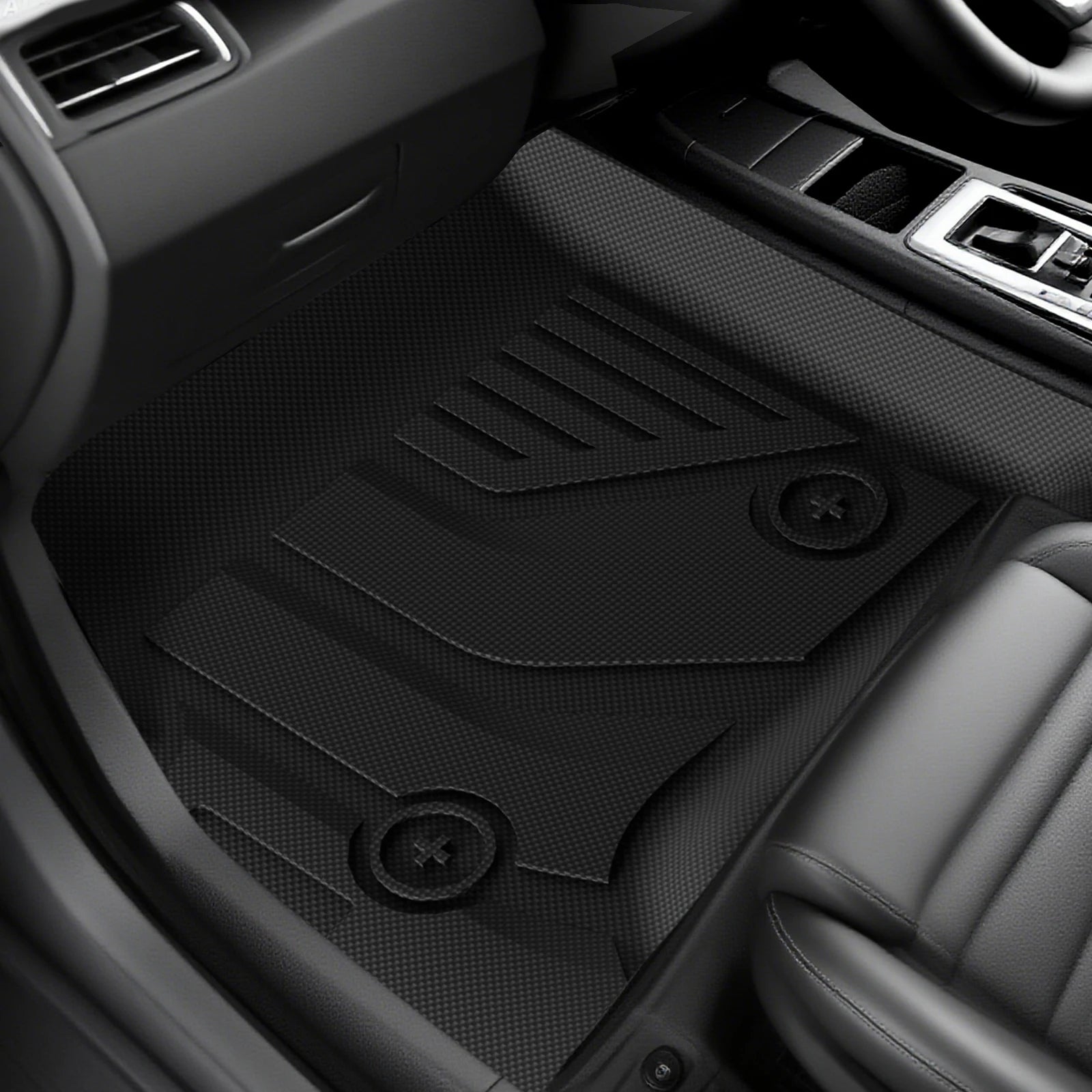 3Pcs Set Car Floor Mats Compatible for Silverado 1500 2014-2019 All-Weather Automotive Floor Mats Waterproof Accessories