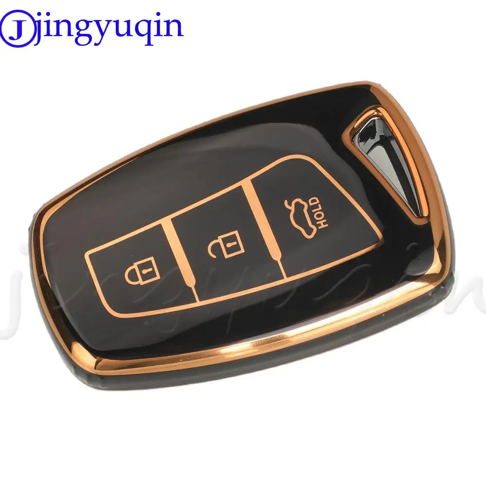 JYQ TPU Auto Key Shell Case Cover For Hyundai Grandeur HG Sedan Genesis G80 Santa Fe 3DM Grand SantaFe 2018 IX45 EQUUS Azera