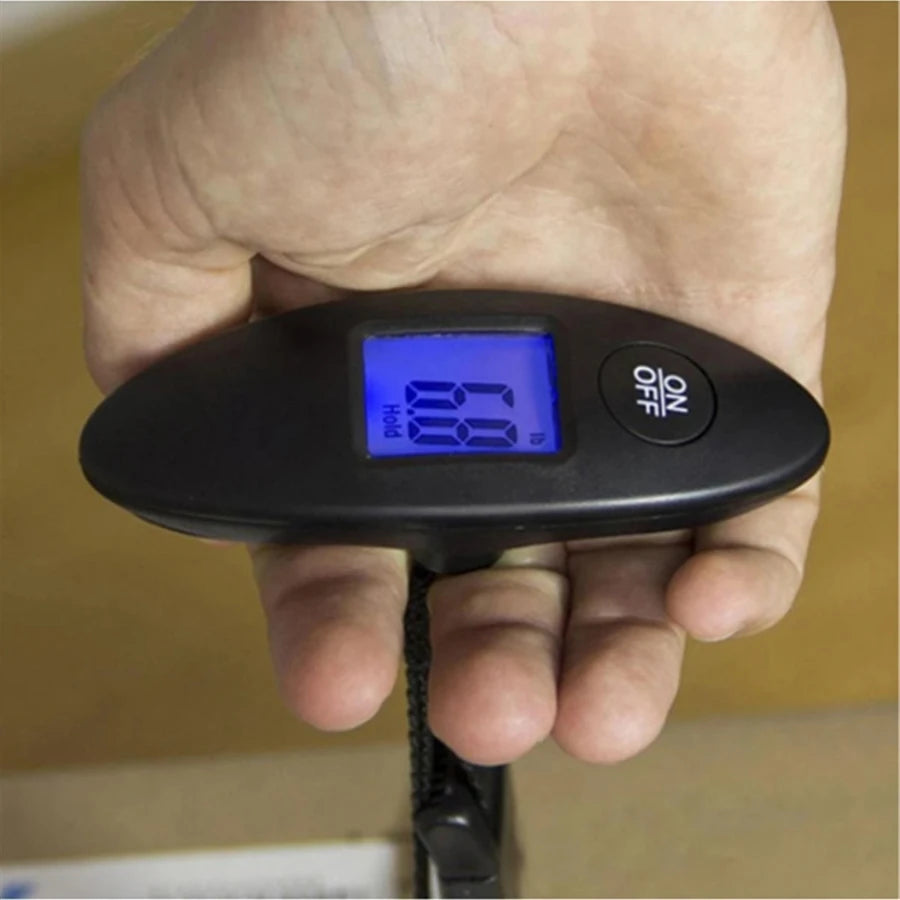 40kg/100g Portable Luggage Scale Blue backlight Travel Digital Hanging Scales With Webbing belt LCD Digital Electronic Luggage