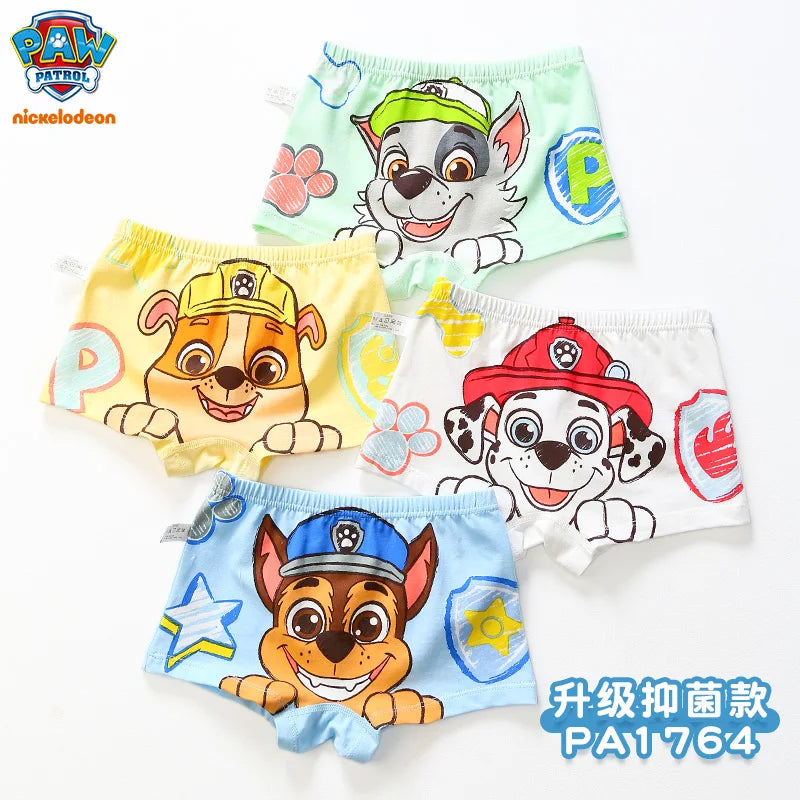 4PCS/Set 100% Genuine Paw Patrol KID's Printed Underpants Chase Rocky Marshall Rubble Briefs Underwear Boys Girls Birthday Gift