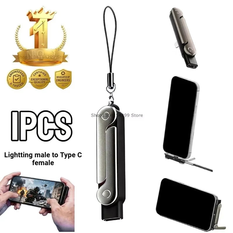 240W Charge Wire Bracket with Invisible Support Foldable Phone Holder USB Type C Flat Charger Charging Cable C Kick Cable Stand
