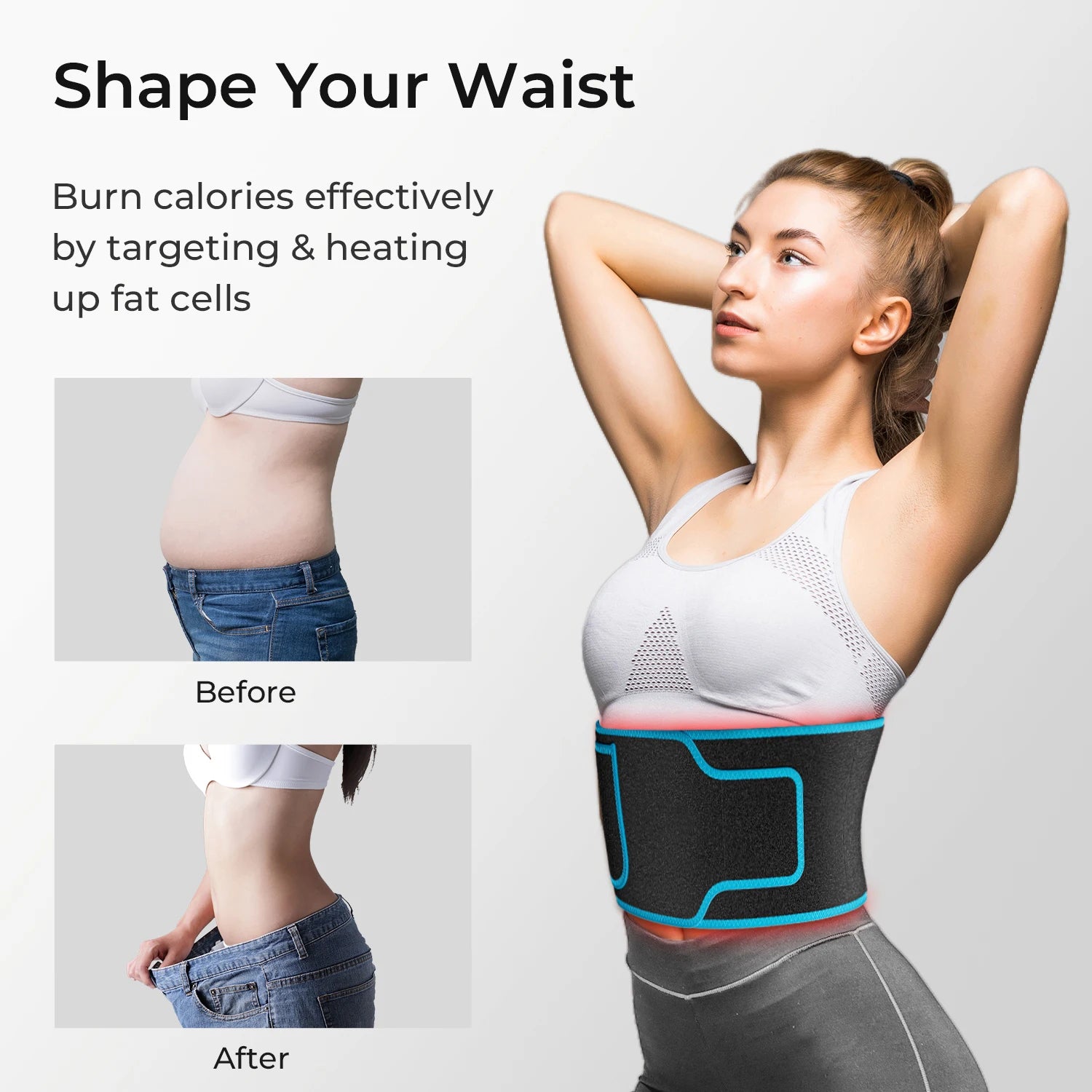 Red Light Health Care Belt  100 LED Infrared Lamp Red Light Therapy Massage Machine For Body Belt Back Waist Heating