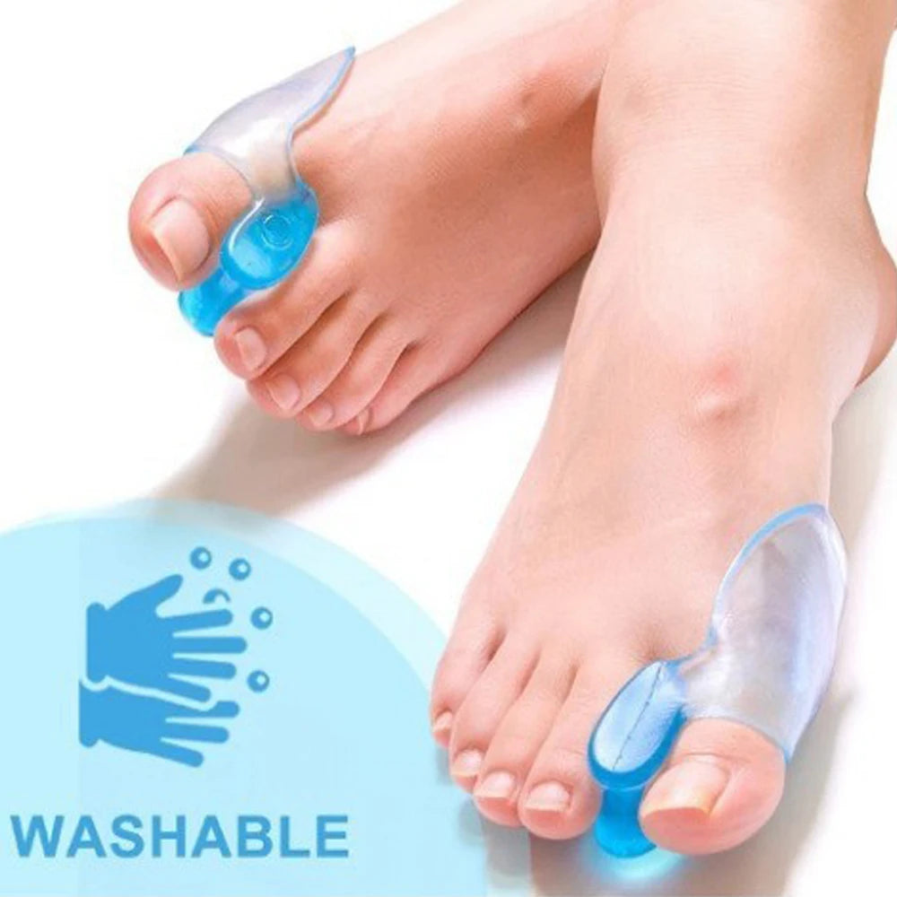 2pc Silicone Toe Splitter Correction Device, Large Foot Bone Separation Toe Sleeve Toe Splitter Manicure Tools For Hallux Valgus
