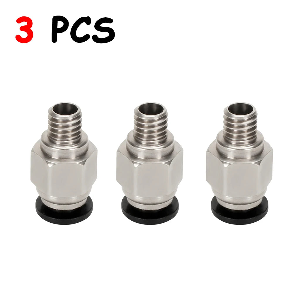 1-10pcs 3d Printer Accessories PC4-M6 Male Straight Pneumatic PTFE Tube Push in Quick Fitting Connector