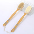 Shower brush with soft and hard bristles, double sided long handle, back scrub body exfoliator, suitable for both wet and dry us