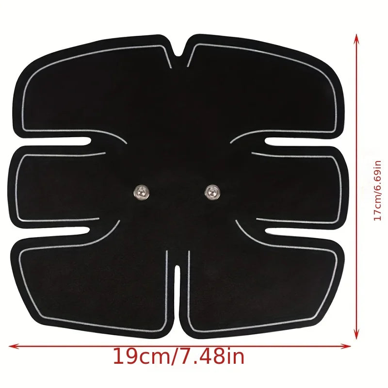 USB Rechargeable Muscle Massager Portable Abdominal Fitness Patch Shaping Massage Wireless LCD Display Massager to Relax Fatigue