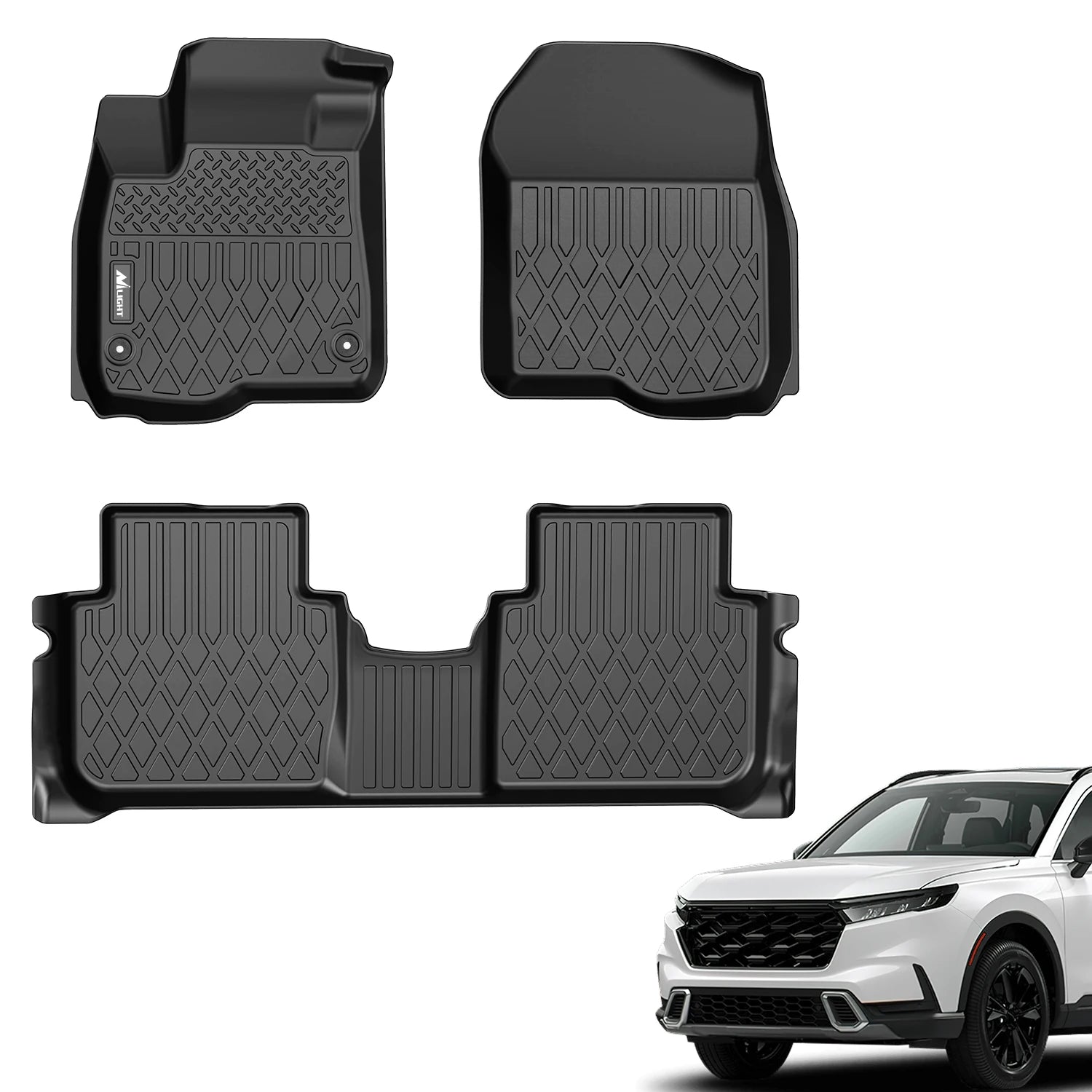 Nilight All-Weather TPE Floor Mats for Honda CRV (CR-V) 2012 2013 2014 2015 2016 2017 2018 2019 2020 2021 2022 2023 2024 2025,Custom Fit Waterproof Anti-Slip Floor Liners, Car Interior Protection Heavy Duty Floor Liners