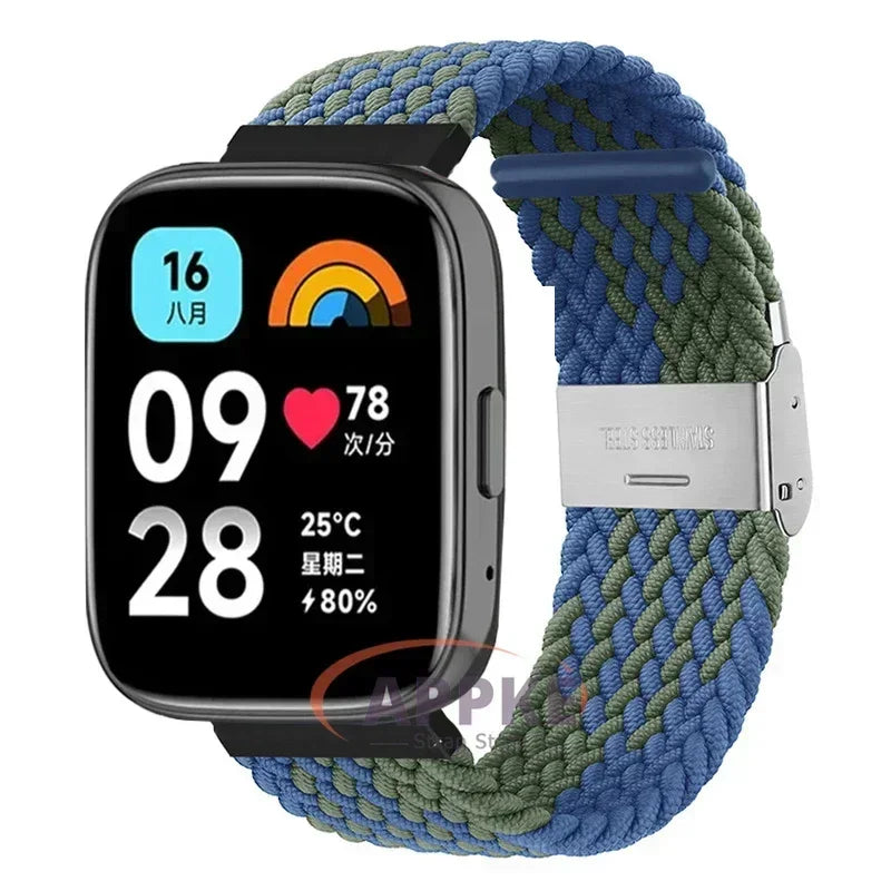 Elastic Braided Strap For Redmi Watch 5/3 Active Watchband Nylon Adjustable Quick Release Bracelet For Redmi Watch 3/5 Lite