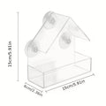 Transparent Bird Feeder Birds House for Outdoor Window Bird Feeder with Strong Suction Cups for Wild Birds, Cardinal Bluebird