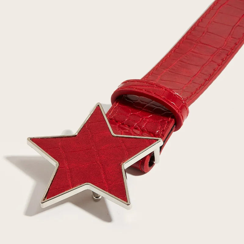 New Arrival Fashionable Trendy Unique Studded Women's Belt - Korean-Style High-End Youth Belt  Punk Snap-Button Casual Belts