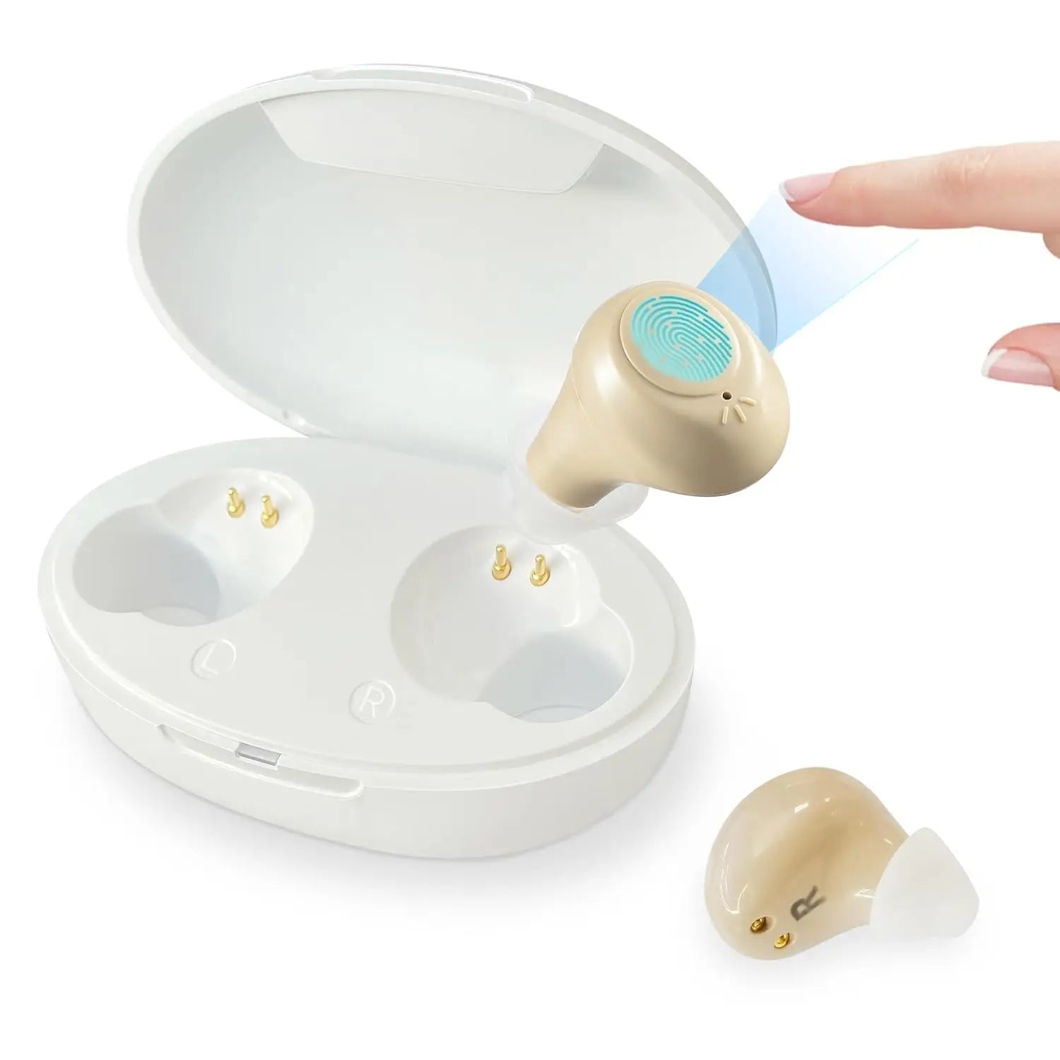OTC Rechargeable Hearing Aid, Long Battery Life, Intelligent Noise Reduction, Excellent Comfort, Almost Invisible Hearing Aid
