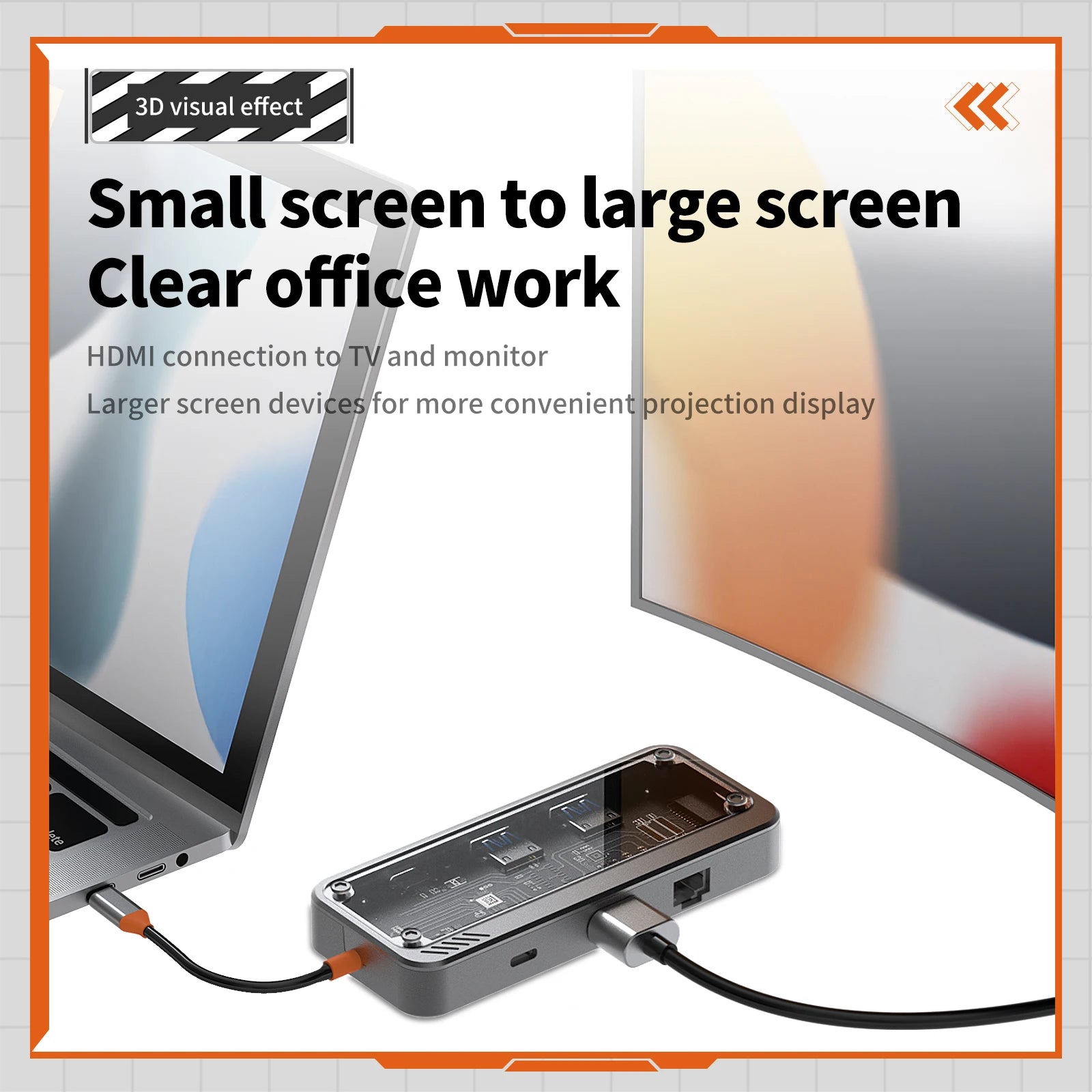Basix USB C Hub Type C to Ethernet Port PD 100W Adapter for Macbook Pro USB 3.0 Hub Laptop Tablet USB C Hub Docking Station