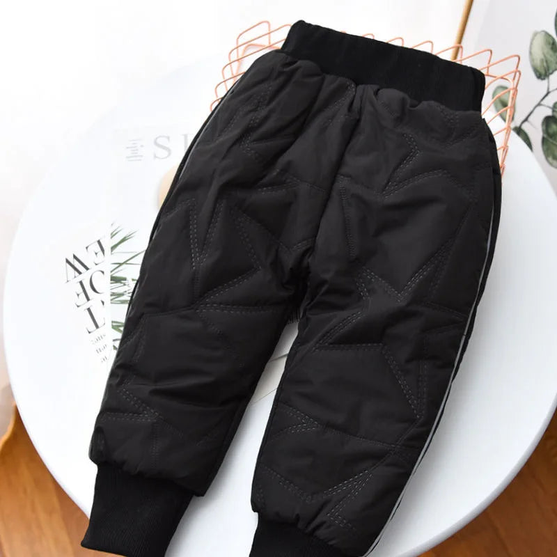 2023 New Baby Girls Boys Winter Jeans Children Thick Plus Velvet Thicken Denim Pants  Kids Soft Cotton Warm Trousers1-6 Years