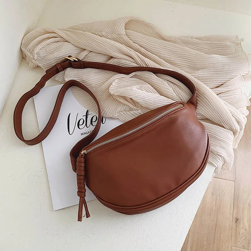 Designer Crossbody Chest Bags Top grade soft Leather Women Waist Bag Fashion  Fanny Pack Phone Packs Luxury ladies Shoulder Bags