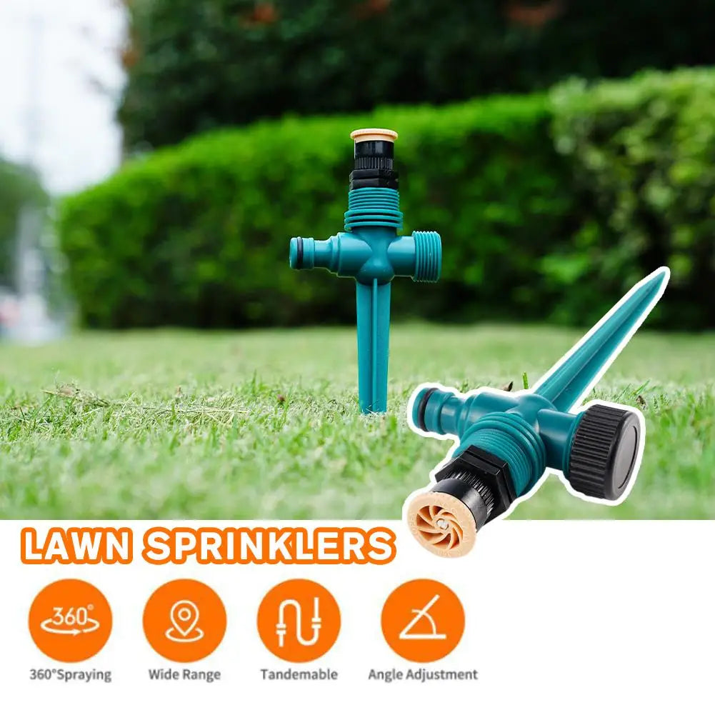 Upgrade Garden Sprinkler 360° Rotation Irrigation Watering System Agriculture Ground Automatic Tube Adjustable Plug Buried Atomi