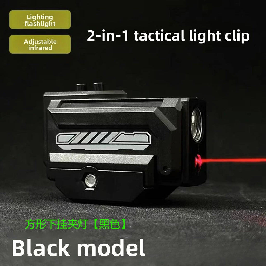 Model Upgrade LED Flashlight Red Laser 2-in-1 Accessory Adjustable Red Beam Universal 20mm Rail Mount Button Battery Powered