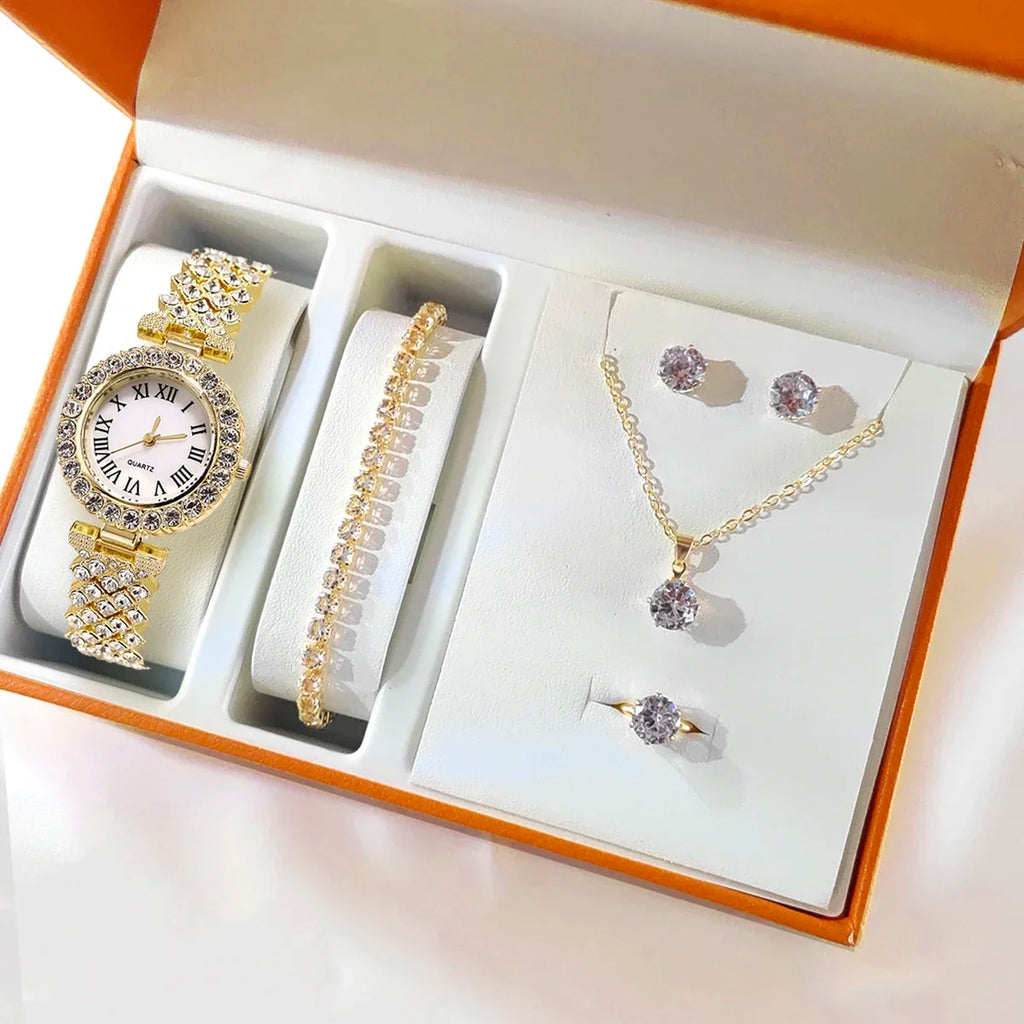 Fashion Women's Watches Simple Starry Sky Dial Luxury Quartz Watch Women Clock Gold Pointer Wristwatch for Women Boxless