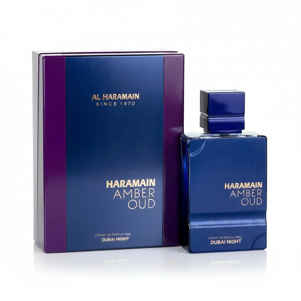 AL HARAMAIN Amber Oud Dubai Night Oud Men's Cologne — Amber Woody Fragrance for Men, Long-Lasting, 60ml
