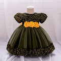 Toddler Baby Sequin Party Dresses Baptism Wedding 1 Year Birthday Bow Princess Dress For Baby Girls Lace Bridemaid Gown Vestidos