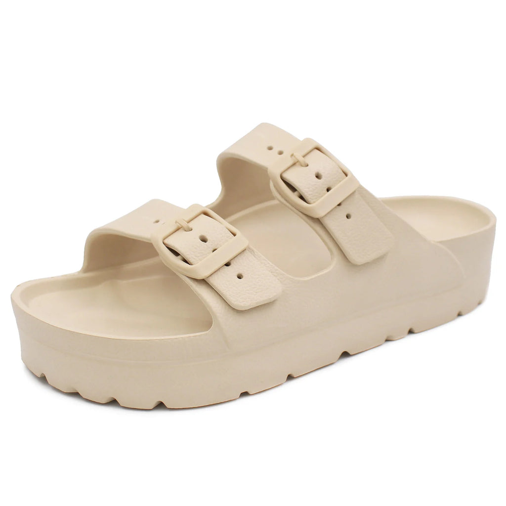 Summer Women Slipper Outdoor Beach Sandals EVA Platform flip flops For House Slides buckle Soft Thick Sole Sandals