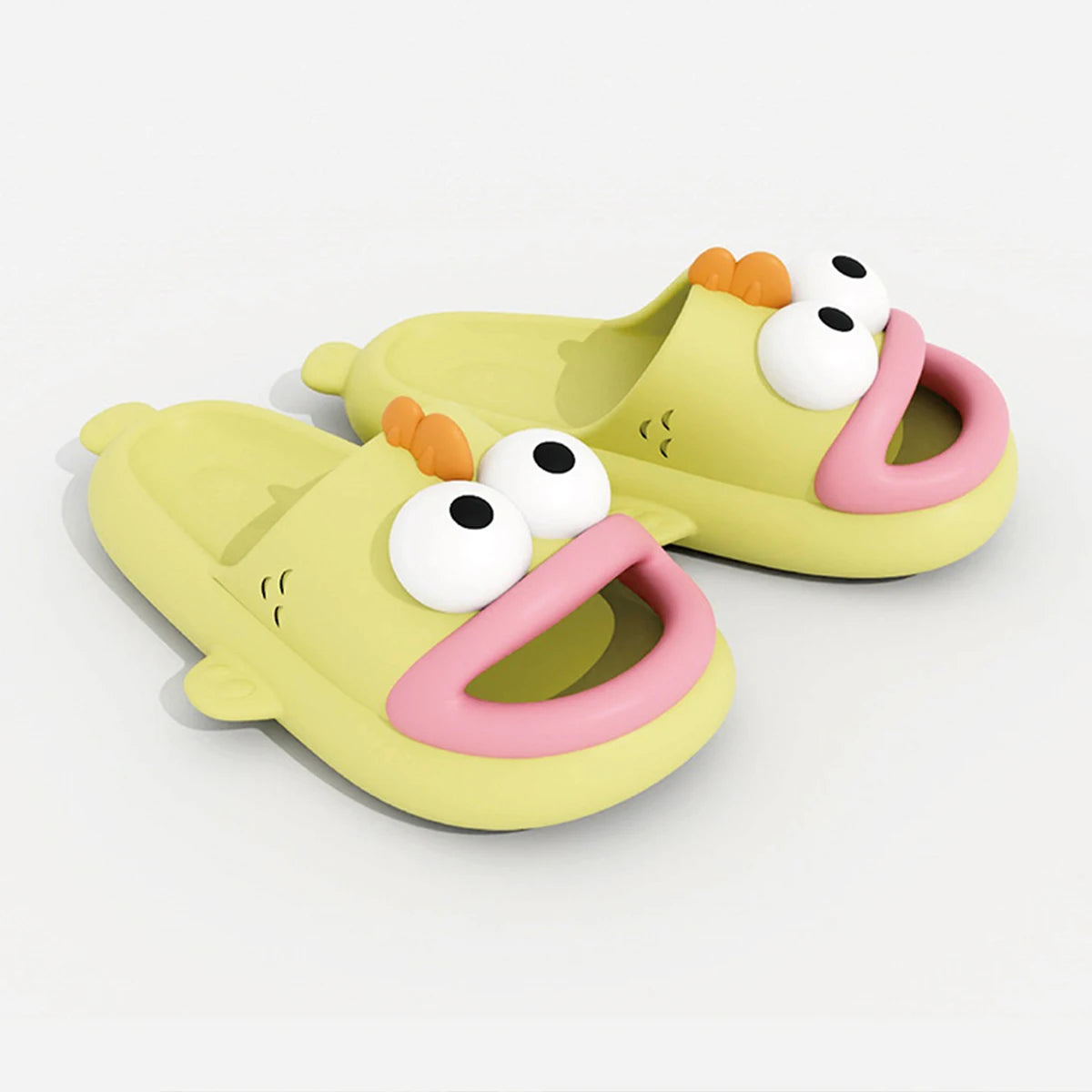 Cute Big Eyed Clown Fish Slippers for Women Summer Bathroom Anti slip Thick Sole Cool Slippers for External Wear