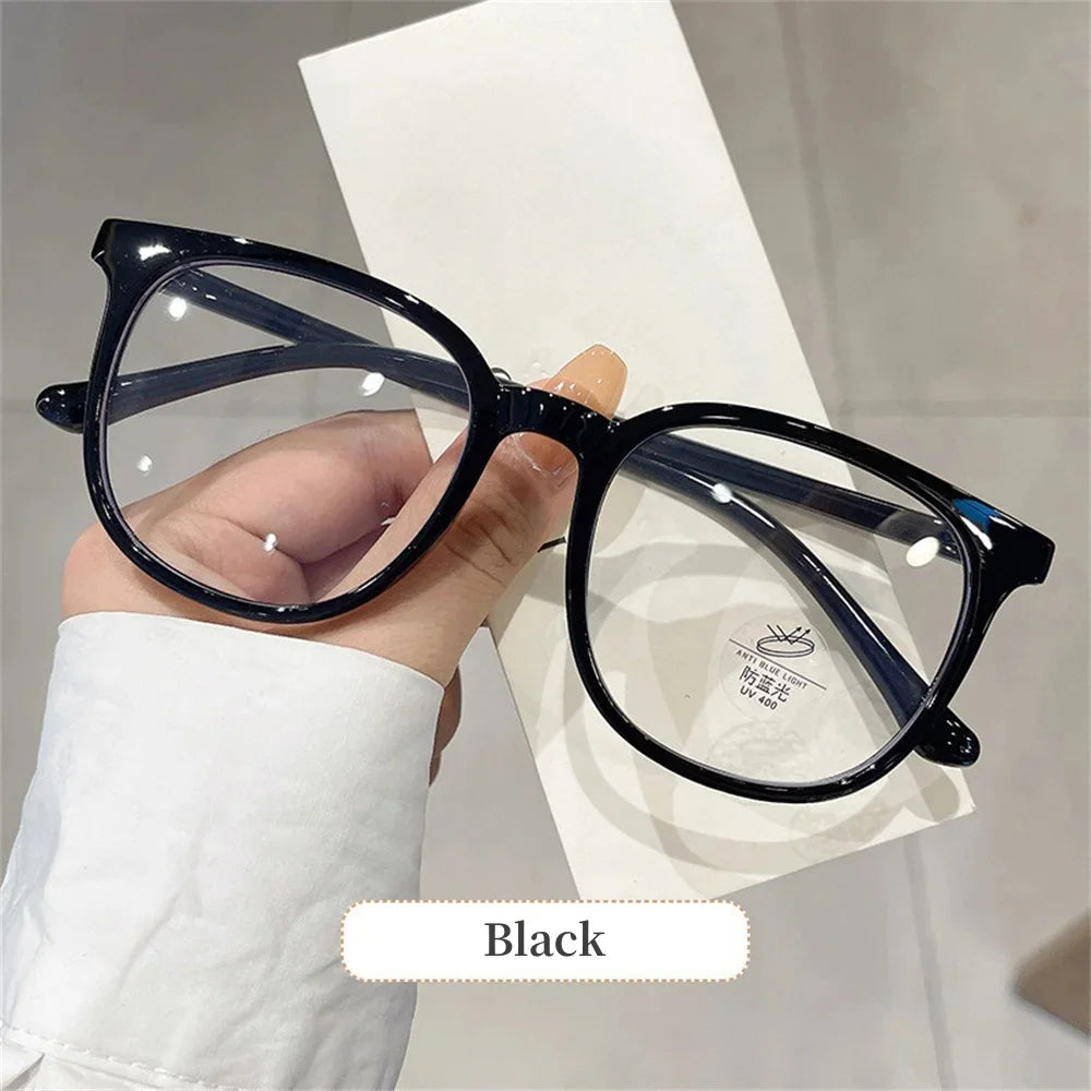 Retro Square Glasses Ultra-light Transparent Frame Eyewear Anti-blue Light Flat Glasses Korean Popular Decoration Eyeglasses