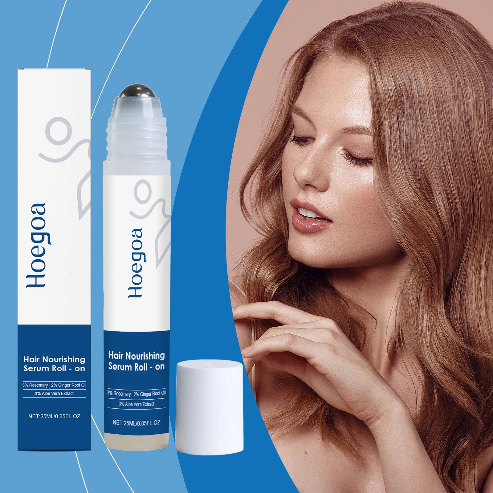 Rosemary Hair Growth Roller Essence Improves Scalp Health Stimulates Follicle Activity Reduces Hair Breakage Increases Density