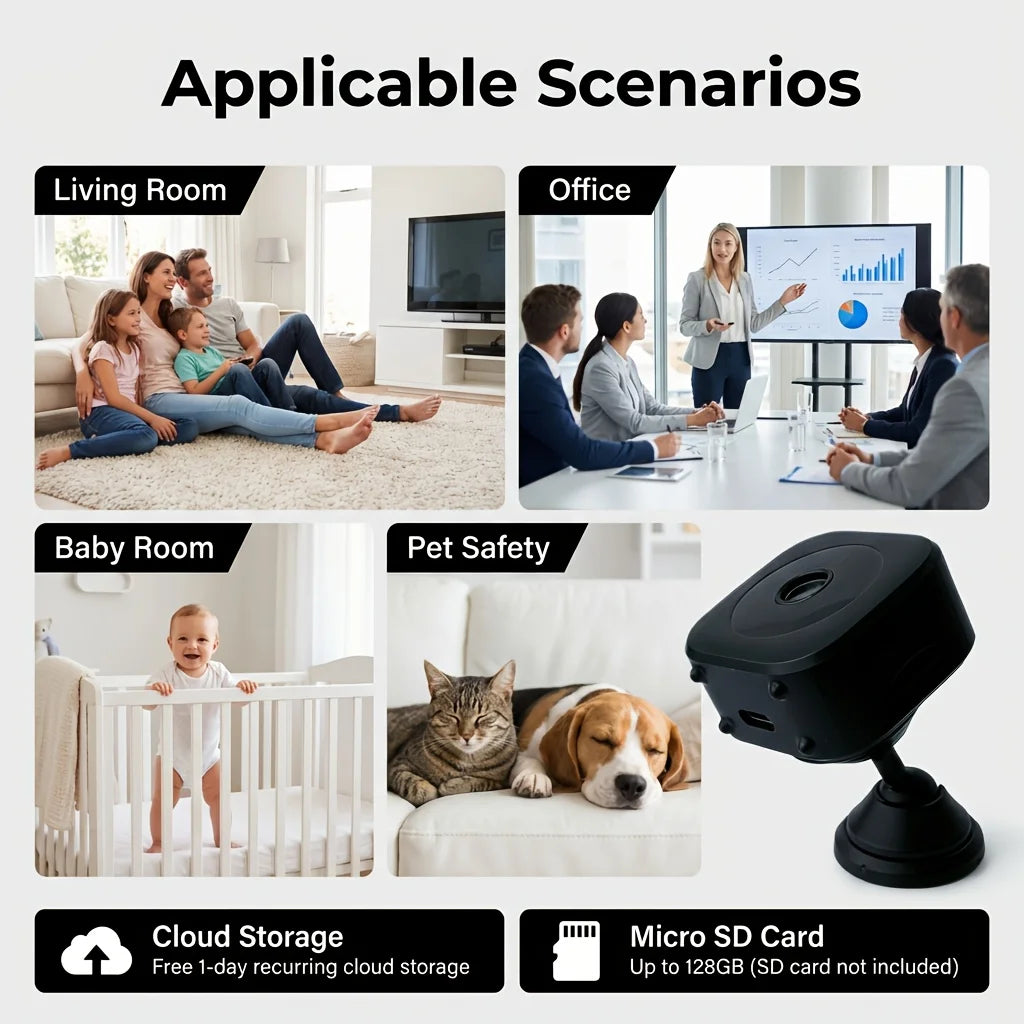 Mini HD Wifi Smart Monitor Surveillance Camera Video Voice DV Recorder Indoor Covert Wireless Security Camera Small Nanny Cam