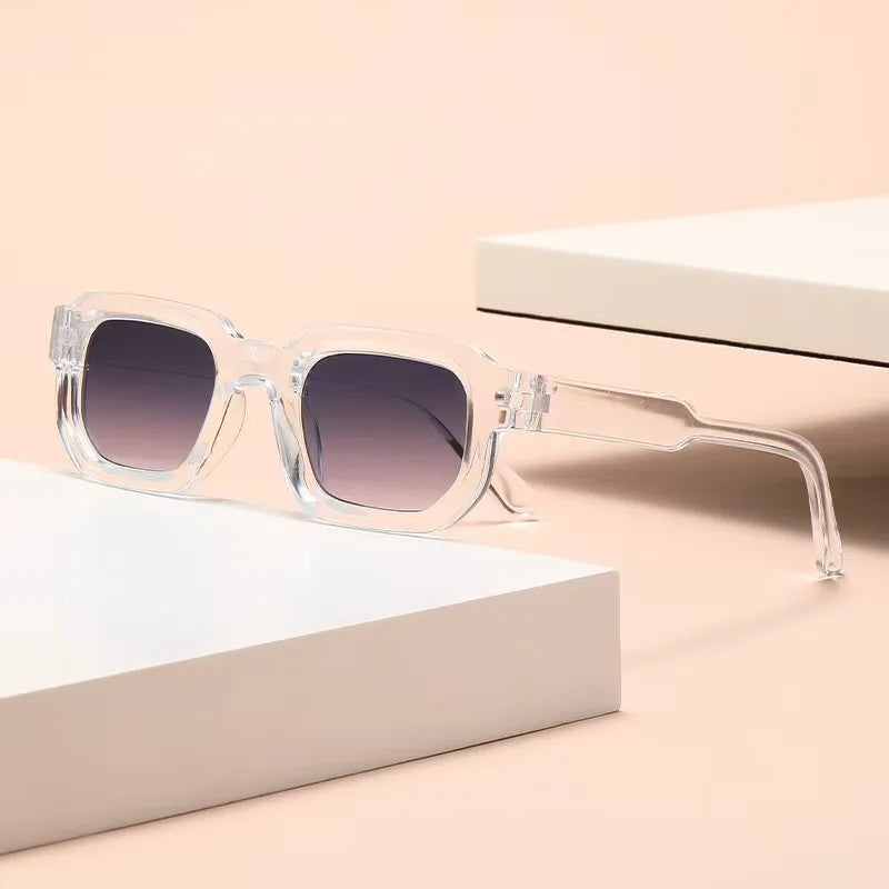New Men Vintage Rectangle Frame Sunglasses Fashion Women Sun Glasses Luxury Brand Design Goggles UV400 Shades Eyewear