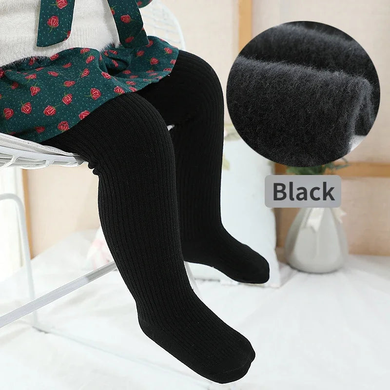 New Thicken Girls Tights for Winter Autumn 1 Pcs Warm Baby Girls Clothing Children Stockings 0-6 Years Old Solid Kids Pantyhose