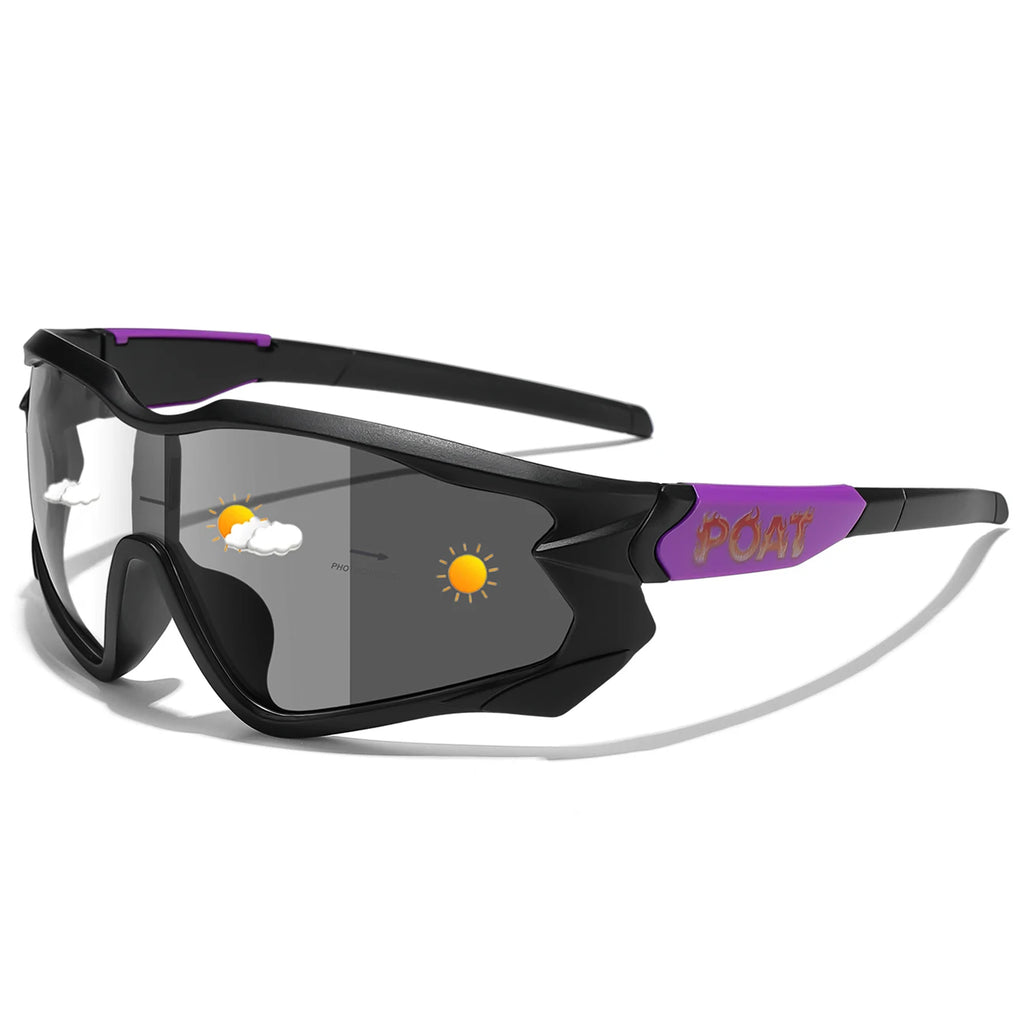 POAT Brand Men Women MTB Bike Bicycle Photochromic Eyewear Cycling Fishing Running Glasses New Style Sunglasses Sports