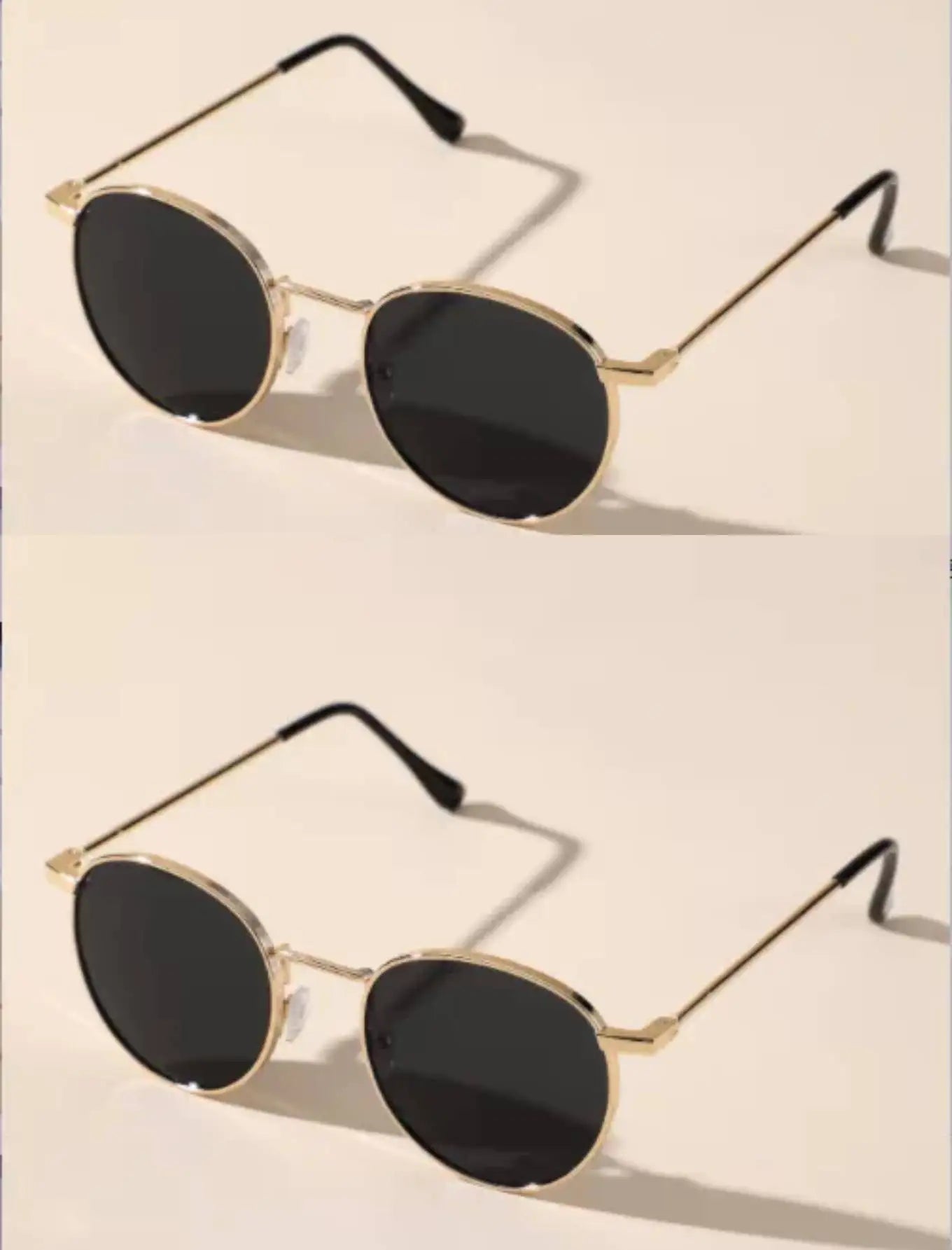 1/2PCS Women Sunglasses, Irregular Solid‑Color Copper Full‑Frame, UV Protection Minimalist Fashion Shades for Daily Wear