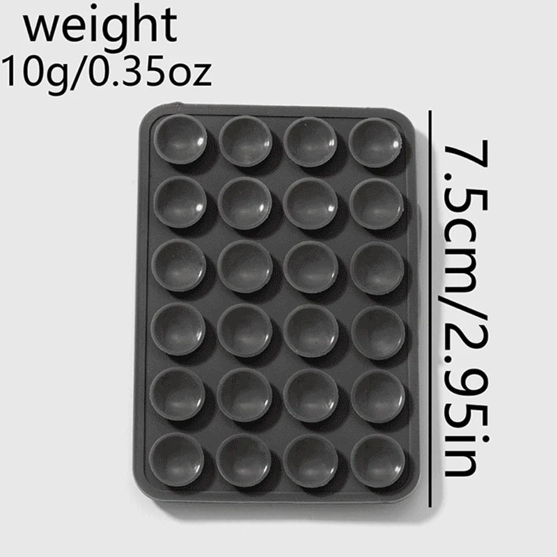 Silicone Suction Phone Holder Mat Multifunctional Suction Cup Wall Stand Square Anti-Slip Single-Sided Case Mount Back Sticker