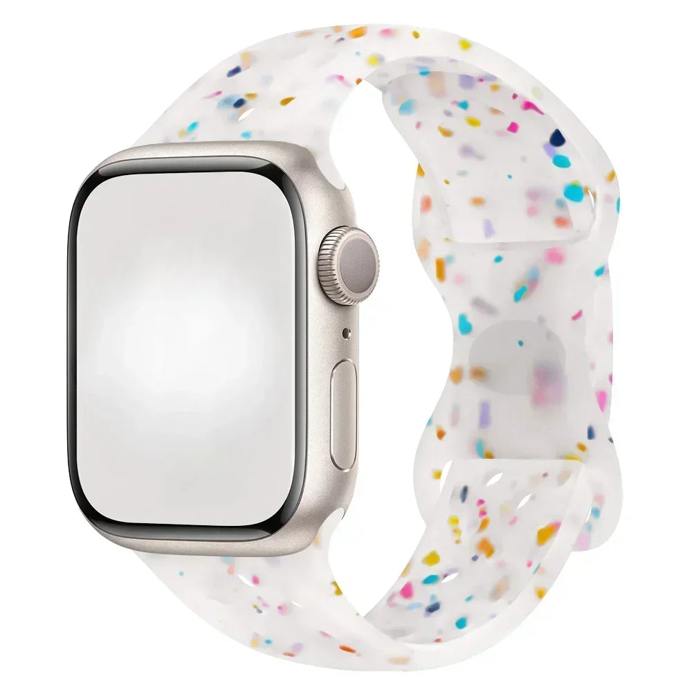 Original Silicone Strap For Apple Watch Band 49mm 44mm 45mm 40mm 42mm Breathable Correa for iWatch Series10 9 8 SE 7 6 Ultra