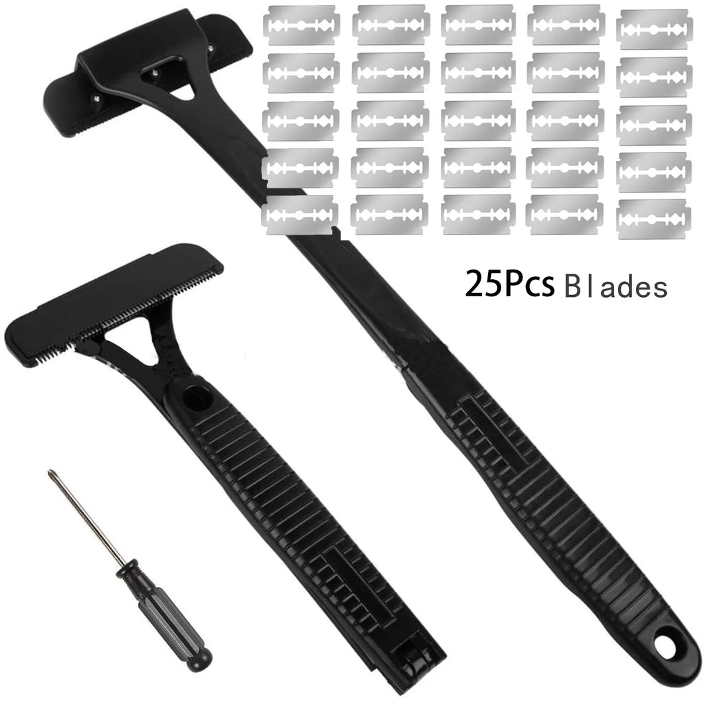 Men's Back Shaver Hair Body Shaver, Safety Long Handle, Foldable Trimmer, Body Leg Removal, Shaving Razor Tool Back Shavers