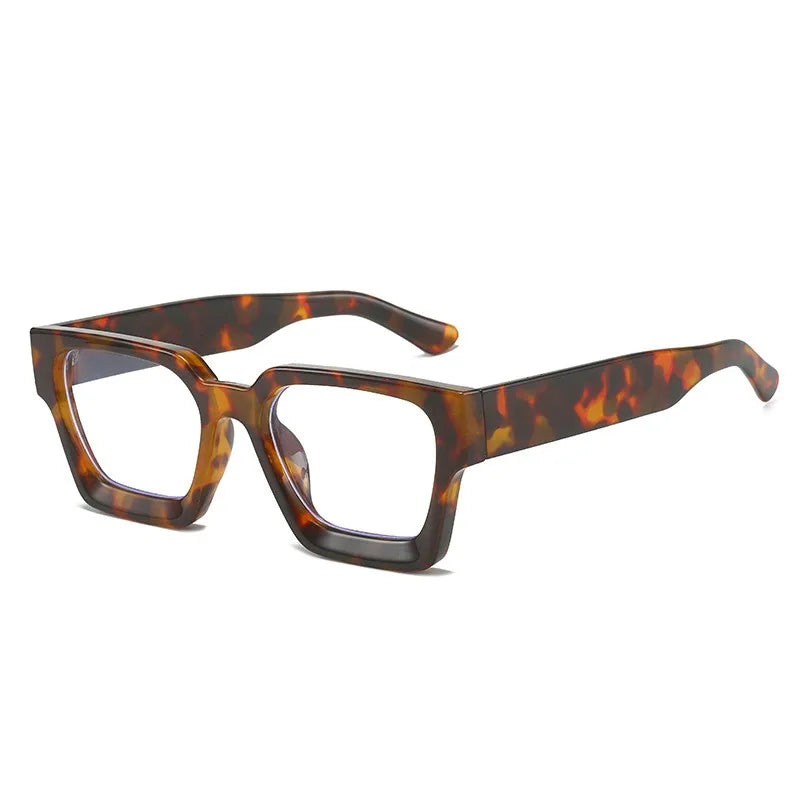 Retro Square Concave Anti-blue Light Glasses, European And American Fashionable Texture Thick-rimmed Eyeglass Frames 8539