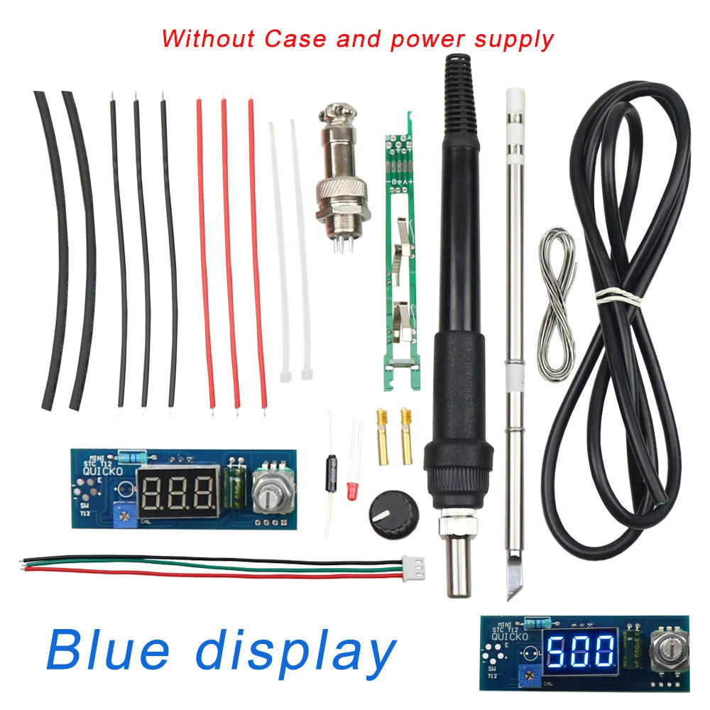 Electric Unit Digital Soldering Iron Station Temperature Controller Kits for HAKKO T12 Handle DIY kits w/ LED vibration switch
