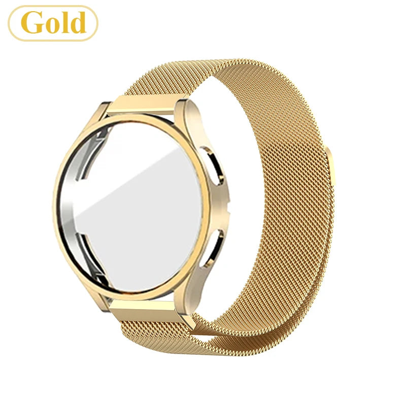 Metal Strap For Samsung Galaxy Watch 4 5 6 Active 2 40mm 44mm Band Watch 3 4 Classic Milanese Magnetic Loop Replacement Bracelet