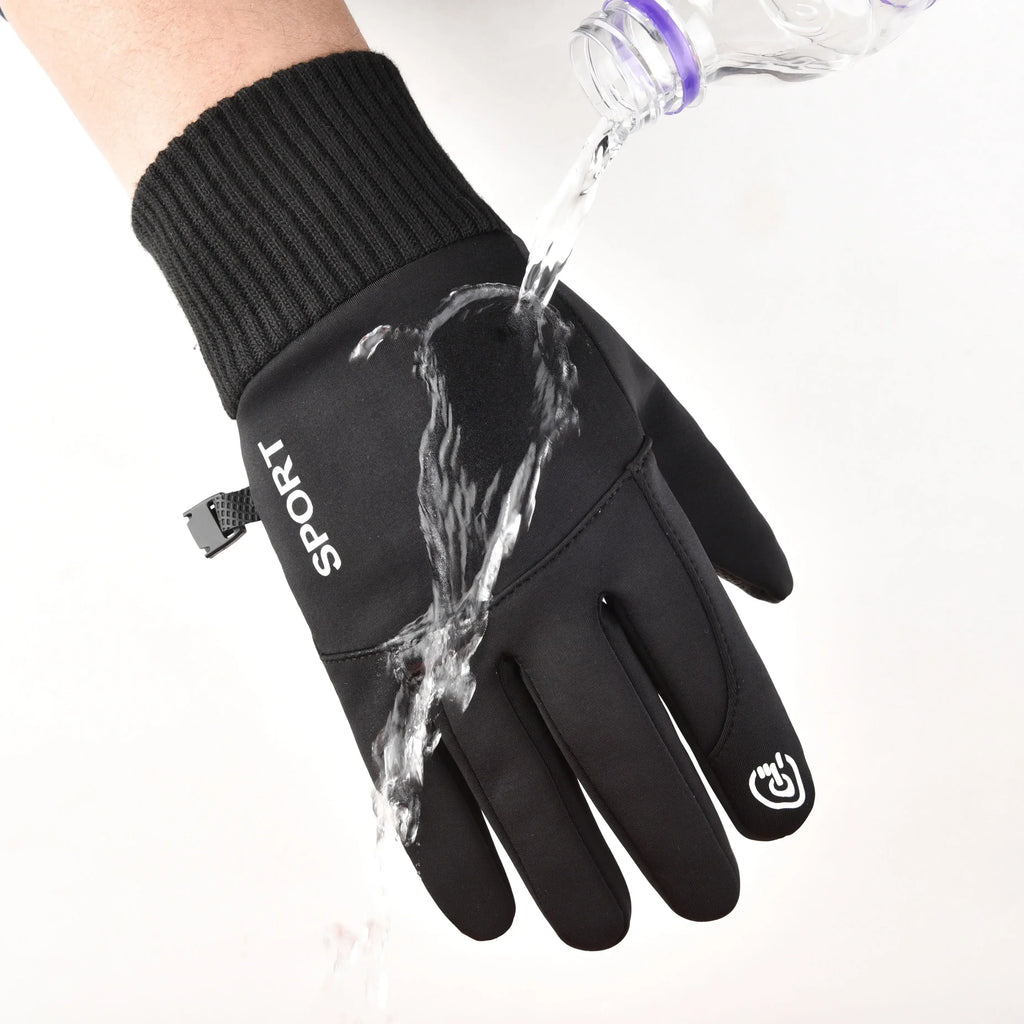Winter Thermal Gloves for Man Woman Motorcycle Gloves Waterproof Full Finger Touch Screen Cycling Running Skiing Gloves Non-slip