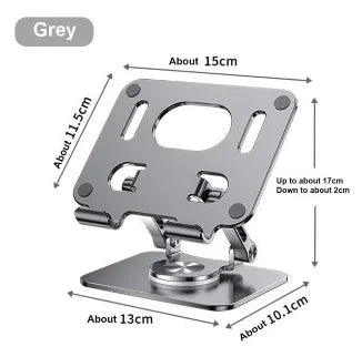 360 Rotation Foldable Laptop Bracket Mobile Phone Tablet Bracket Aluminum Alloy Desktop Lazy Backet Height Adjustable for iPad