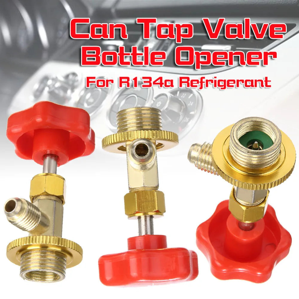 1 Pcs Dispensing Valve Bottle Opener 1/4 SAE Connector Mayitr Refrigerant Bottle Can Tap for R12 R22 R6000a R134a R410a Gas