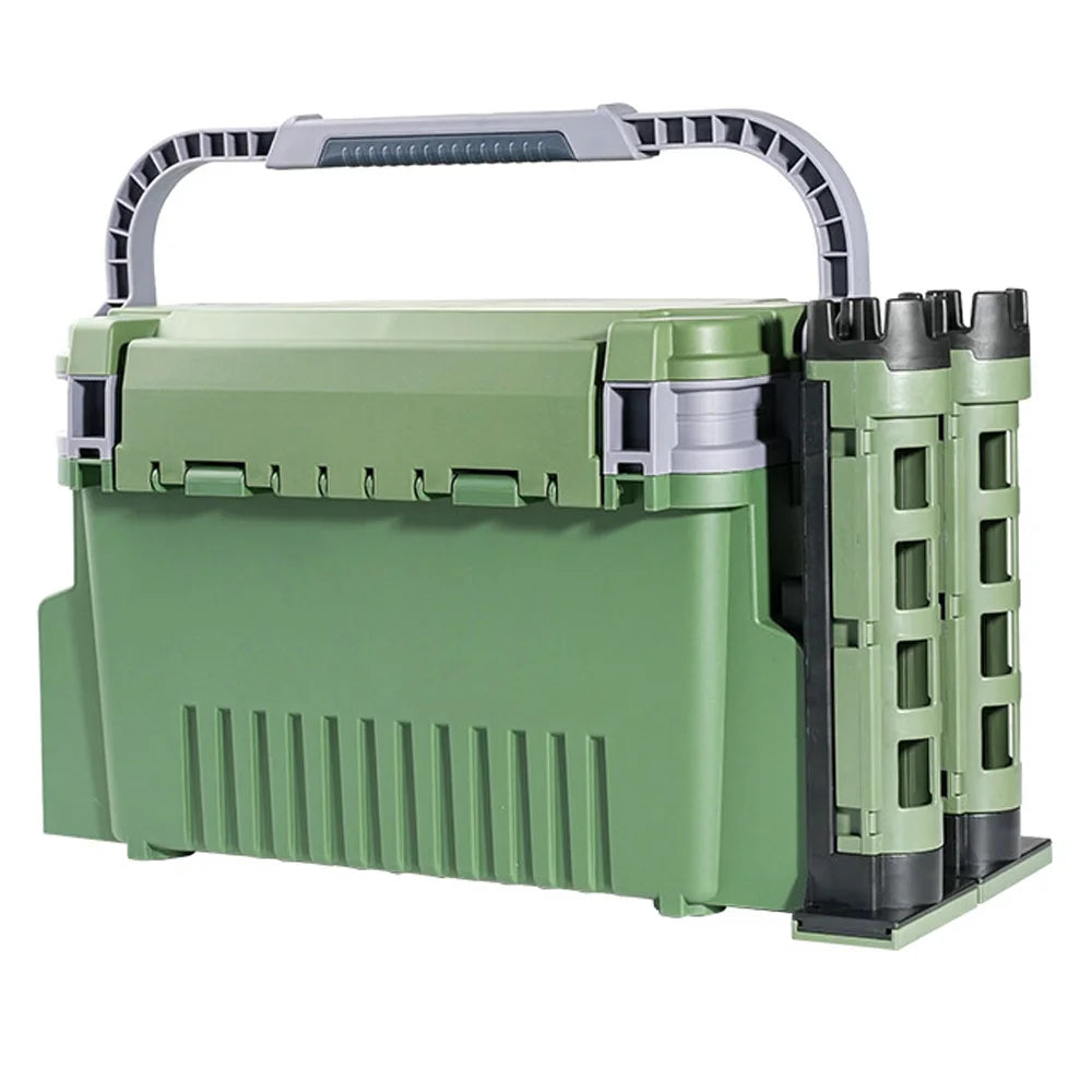 Large Fishing Tackle Box Multifunction Capacity Stand Rod Holder Cup Holder High Quality Plastic Egi Box Fishing Box