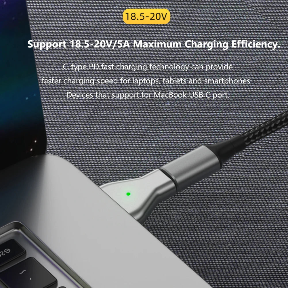 Type C Magnetic USB PD Adapter Connector For Type-C Female to Magnetic 2 USB C Female Magnet Plug Converter for MacBook Air/Pro