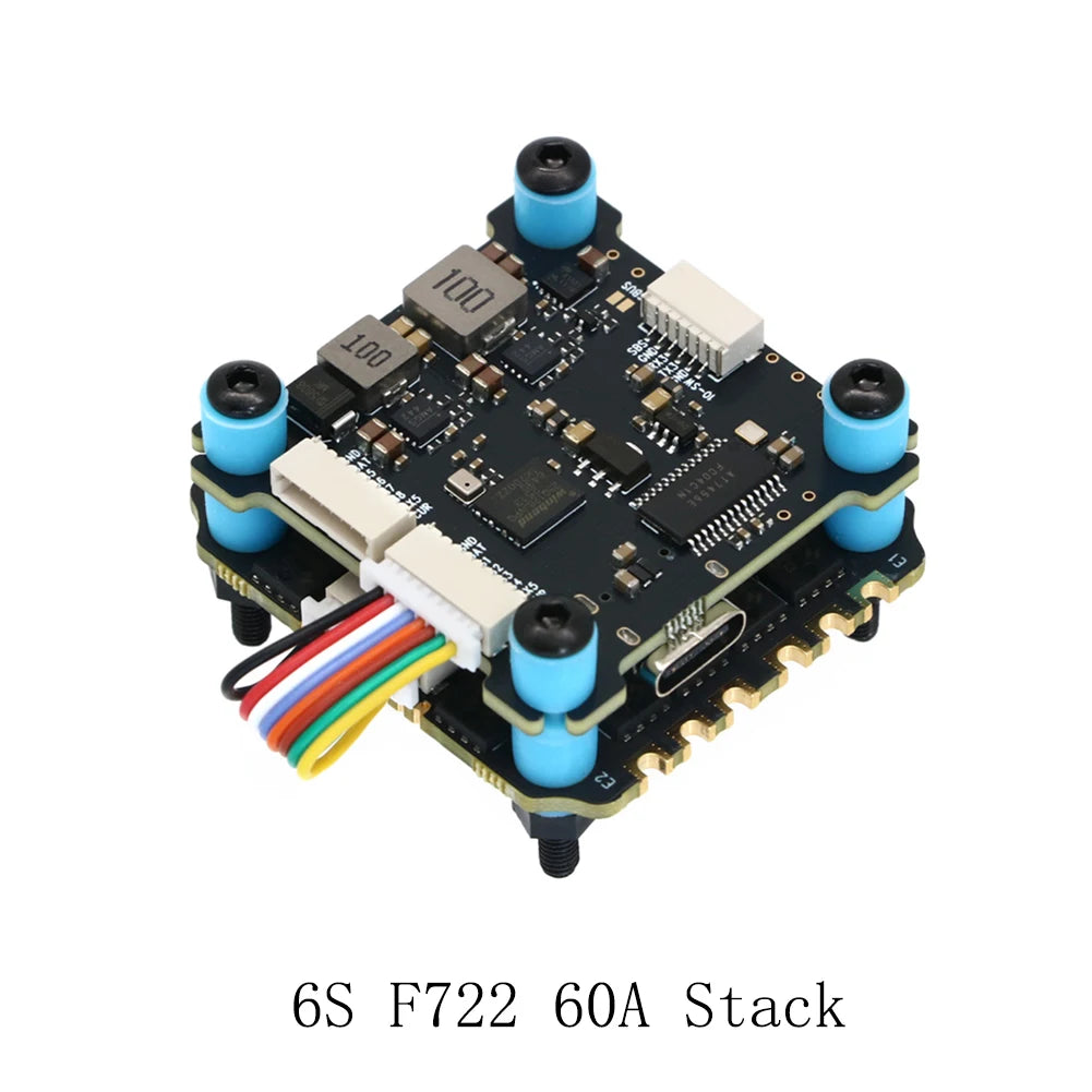 SoloGood 6S F722 60A Stack / 8S F722 60A Stack / 6S F722 80A Stack / 8S F722 80A Stack Flight Controller & BLHELI_S 4in1 ESC