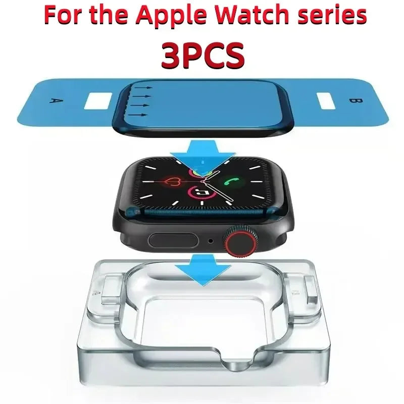 Install Tray Screen Protector for Apple Watch Ultra Series 8 7 6 5 4 3 SE Protective iWatch 49mm 45mm 41mm 44mm 42mm 40mm 38mm