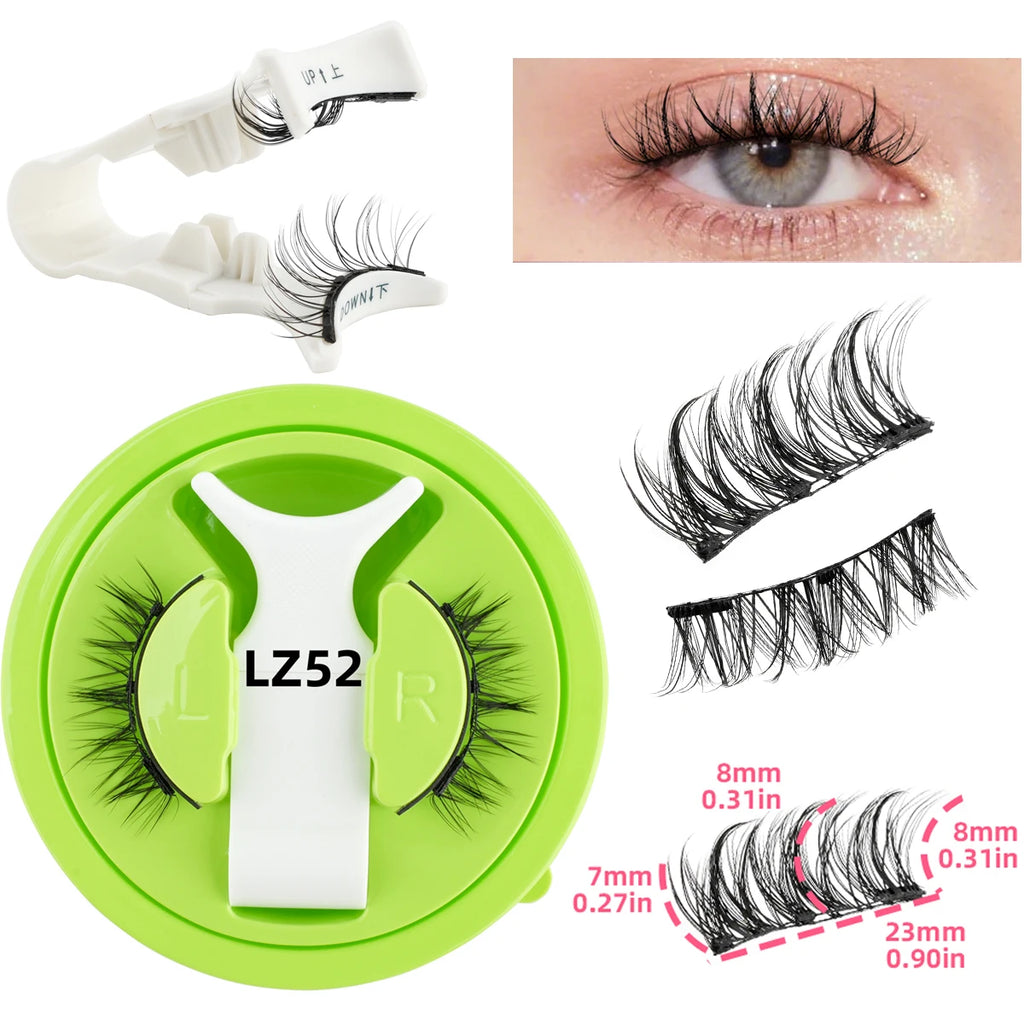 1 Pair Magnetic Eyelashes Set Reusable Easy to Use Eyelash Extension Tools Natural Curler False Eyelashes With Magnetic Tweezers