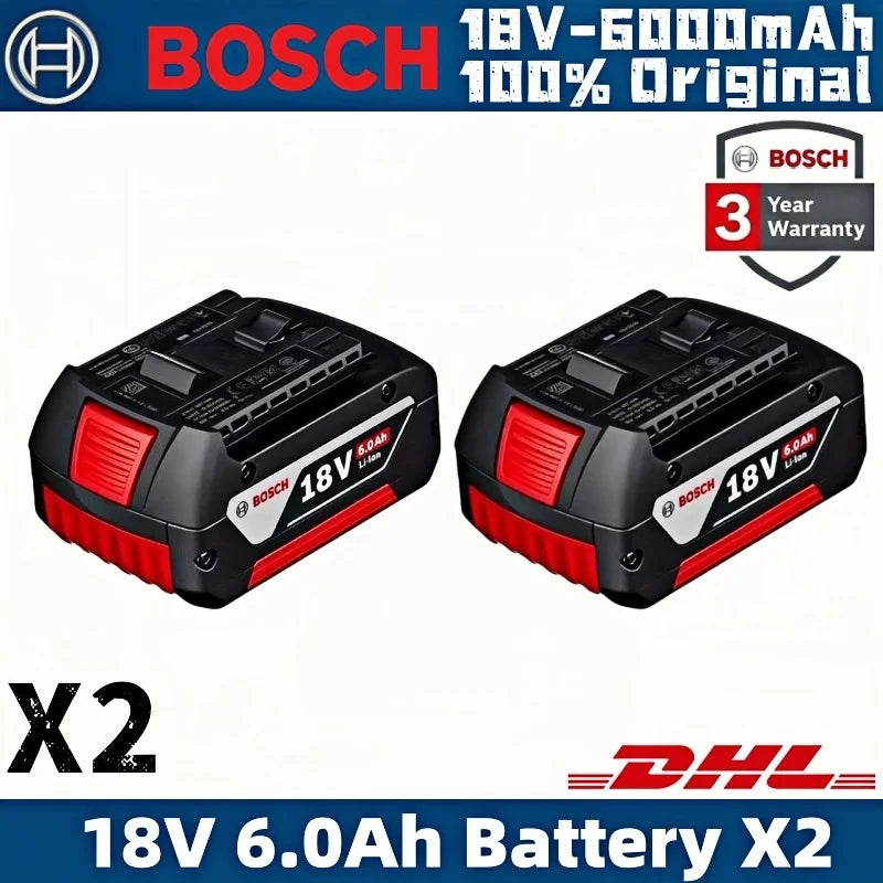 100% Original-Bosch 18V Battery, 18V and 6000mAh Backup Batteries, Draadloze Professional System, BAT609 BAT618 18V Tool Battery